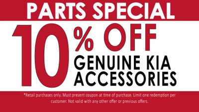 10% OFF Genuine Kia Accessories
